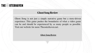 Ghost Song Review  Theouterhaven.net