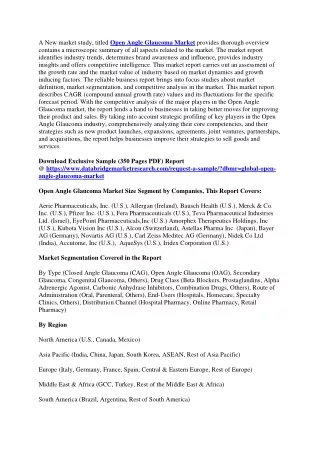 a new market study titled open angle glaucoma