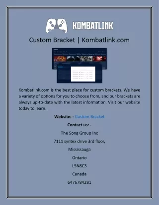 custom bracket kombatlink com