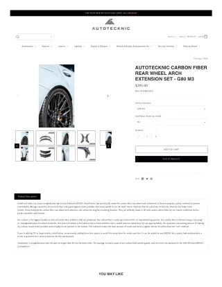 AUTOTECKNIC CARBON FIBER REAR WHEEL ARCH EXTENSION SET - G80 M3