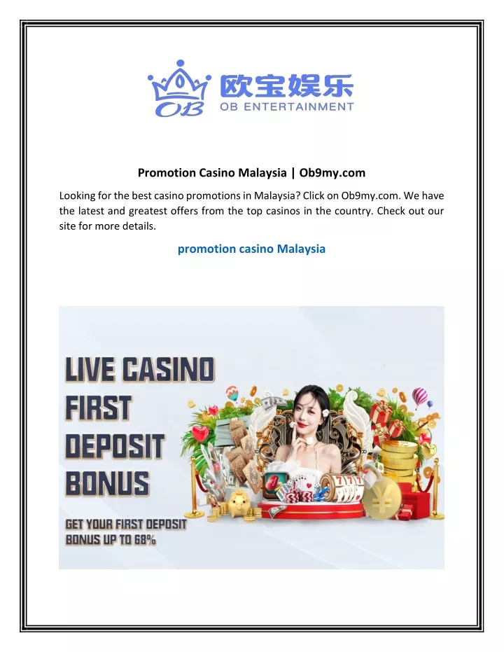promotion casino malaysia ob9my com