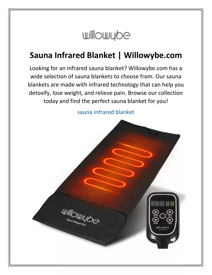 sauna infrared blanket willowybe com