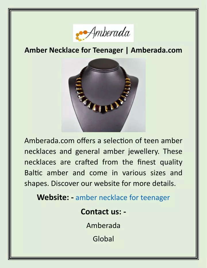 amber necklace for teenager amberada com