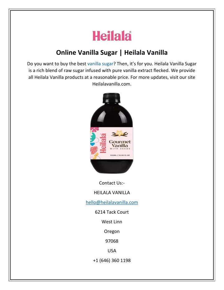 online vanilla sugar heilala vanilla