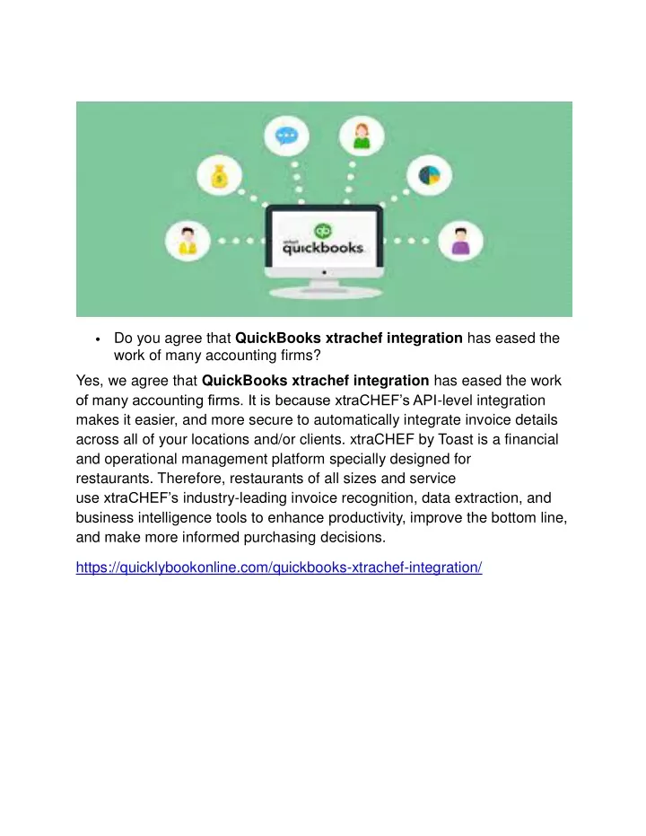 do you agree that quickbooks xtrachef integration