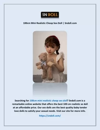 100cm Mini Realistic Cheap Sex Doll | Sndoll.com