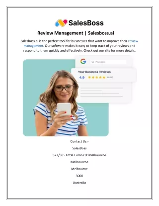 Review Management  Salesboss.ai