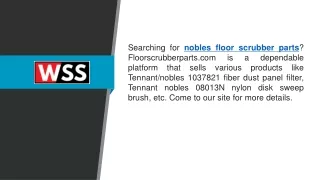 searching for nobles floor scrubber parts