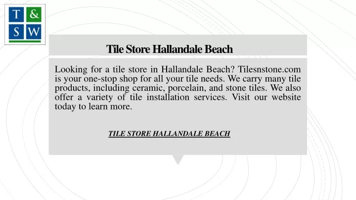 tile store hallandale beach