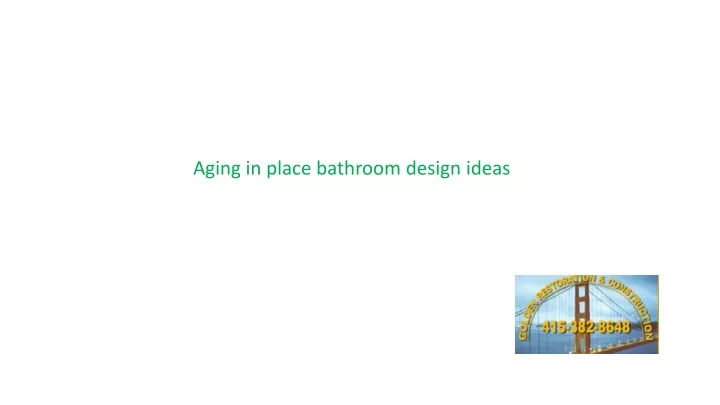 aging in place bathroom design ideas