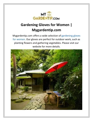 Gardening Gloves for Women  Mygardentip.com