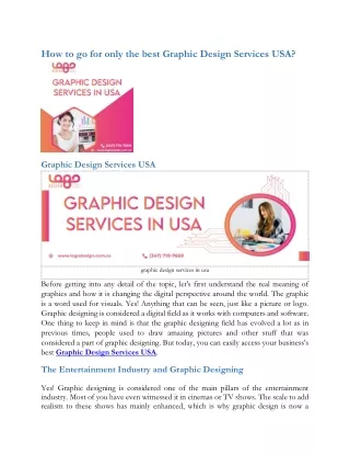 how to go for only the best graphic design