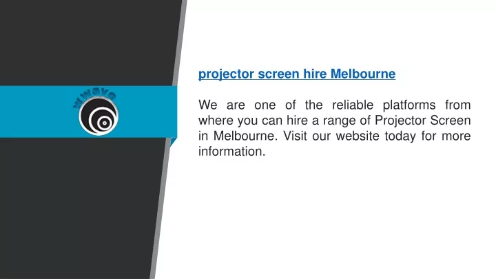 projector screen hire melbourne