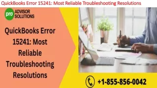 quickbooks error 15241 most reliable troubleshooting resolutions