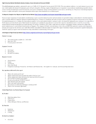 high purity gas market worldwide industry