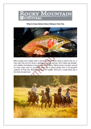 What to Know Before Horse Riding in Park City