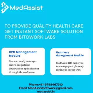 Medassist Hospital Software  To Provide Quality Medical Services