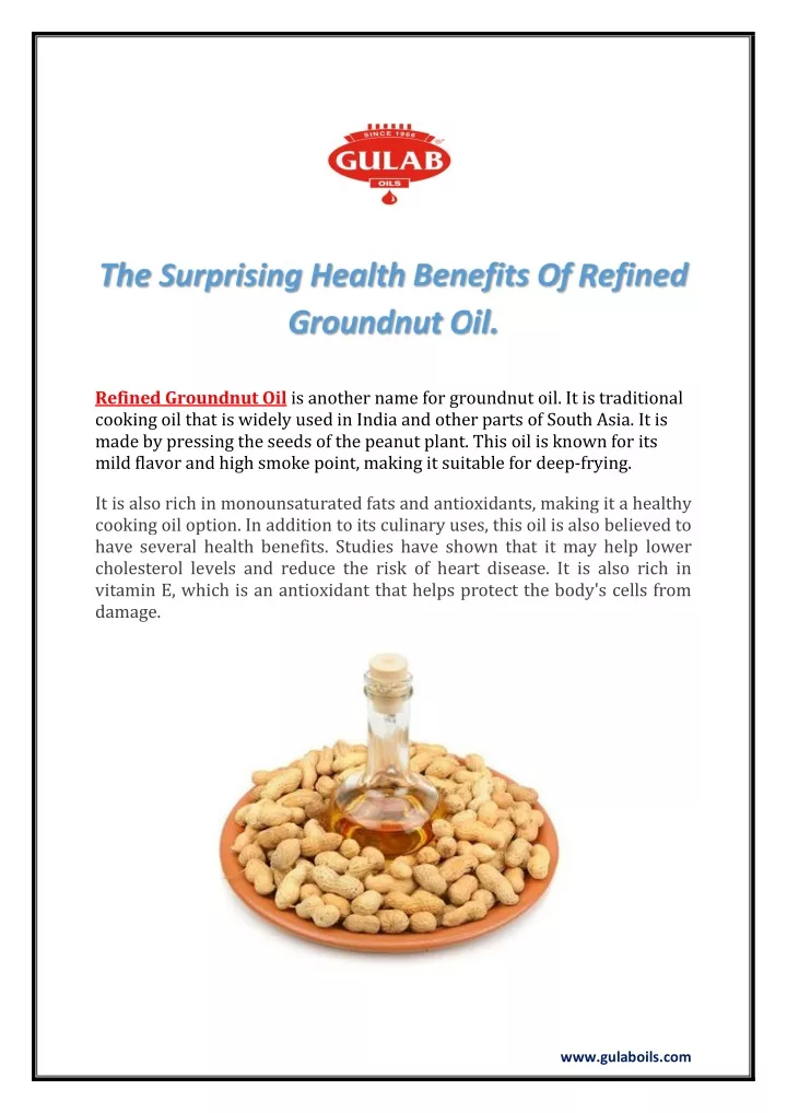 refined groundnut oil is another name