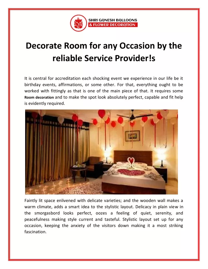 decorate room for any occasion by the reliable