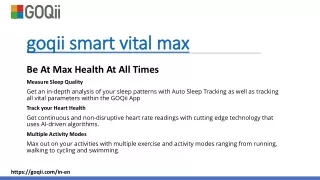 goqii smart vital max