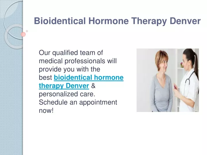 bioidentical hormone therapy denver