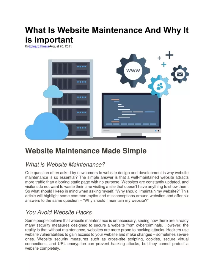 what is website maintenance