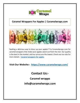 caramel wrappers for apples caramelwraps com