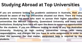 studying abroad at top universities
