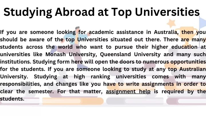 studying abroad at top universities