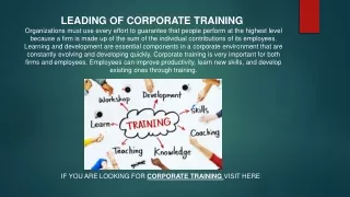 Leading Corporate Training 21