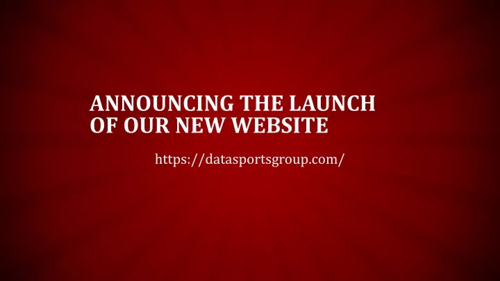 announcing the launch of our new website