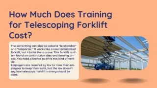 How Much Does Training for Telescoping Forklift Cost?