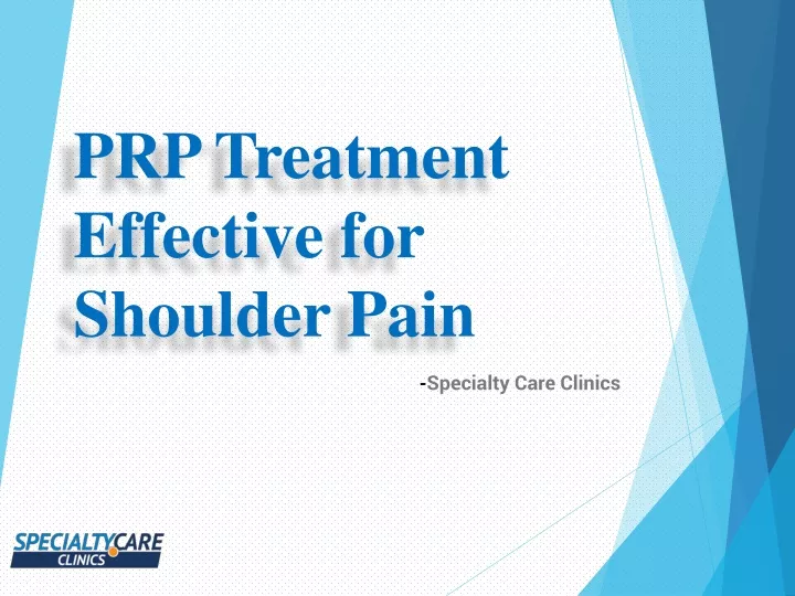 prp treatment effective for shoulder pain