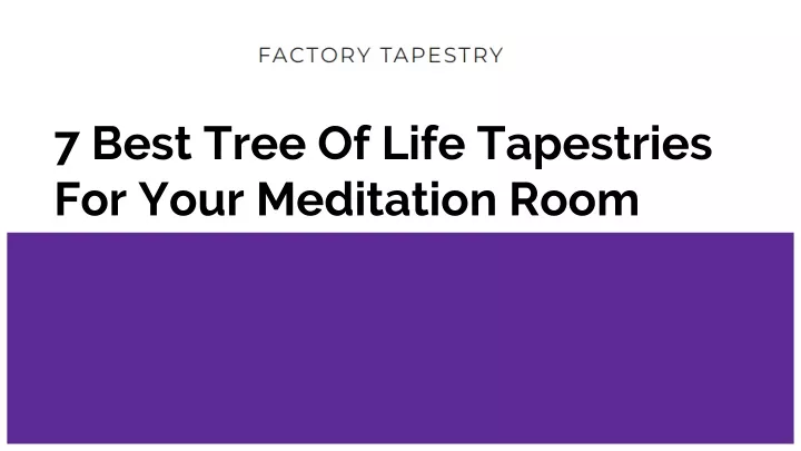 7 best tree of life tapestries for your meditation room