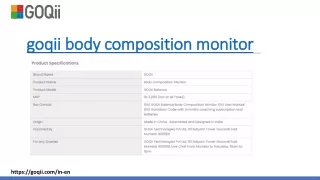 goqii body composition monitor