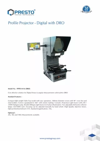 Profile Projector Manufacturer and supplier