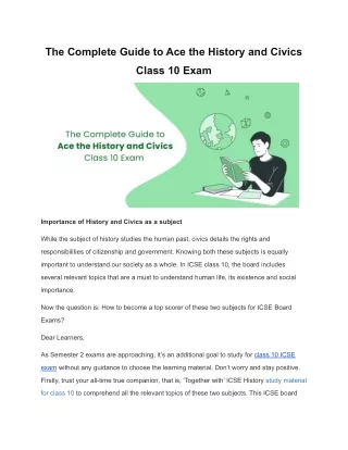 the complete guide to ace the history and civics