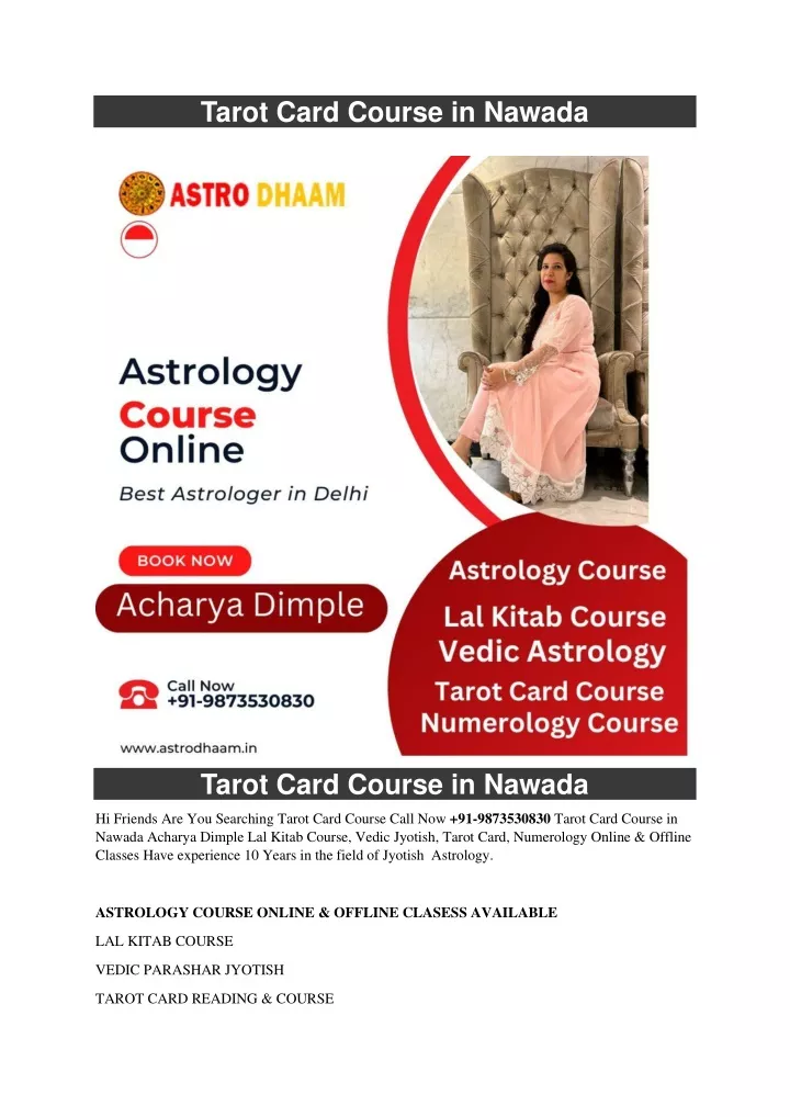 tarot card course in nawada