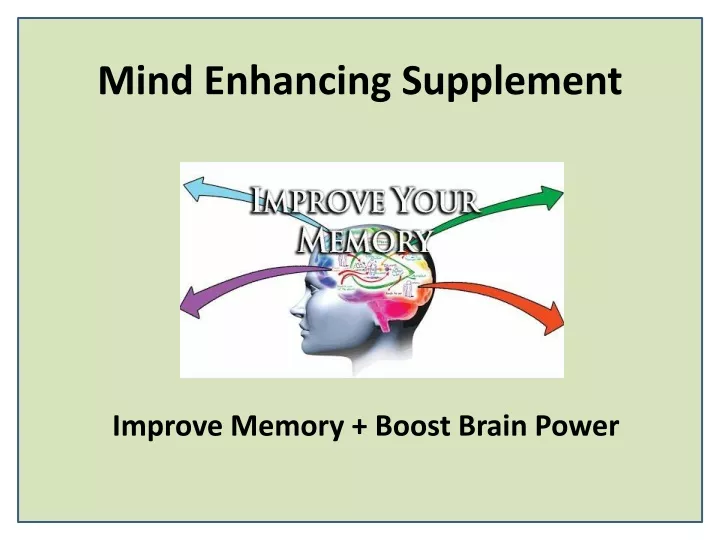 mind enhancing supplement
