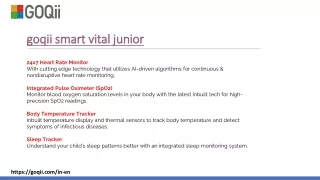 goqii goqii smart vital junior smart vital junior