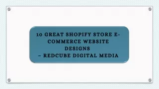 10 Great Shopify Store E-Commerce Website Designs – Red Cube Digital Media