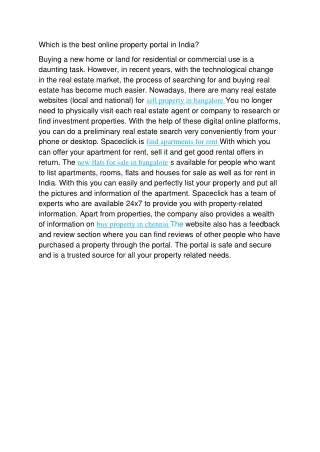 buy and sell property in bangalore