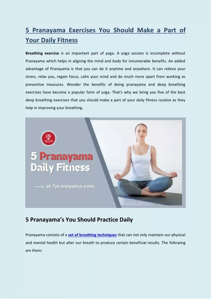 5 pranayama exercises you should make a part