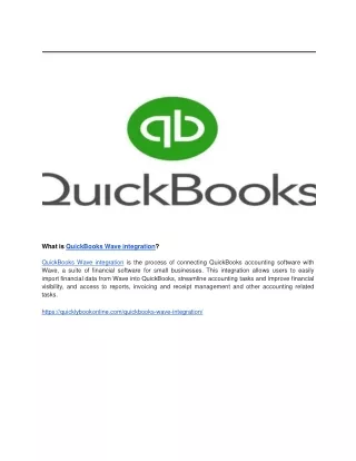 what is quickbooks wave integration quickbooks