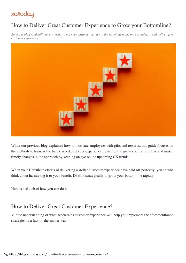 how to deliver great customer experience to grow