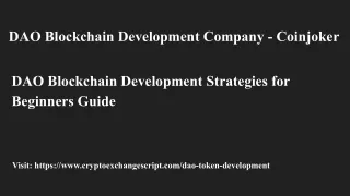 DAO Blockchain Development Strategies for Beginners Guide