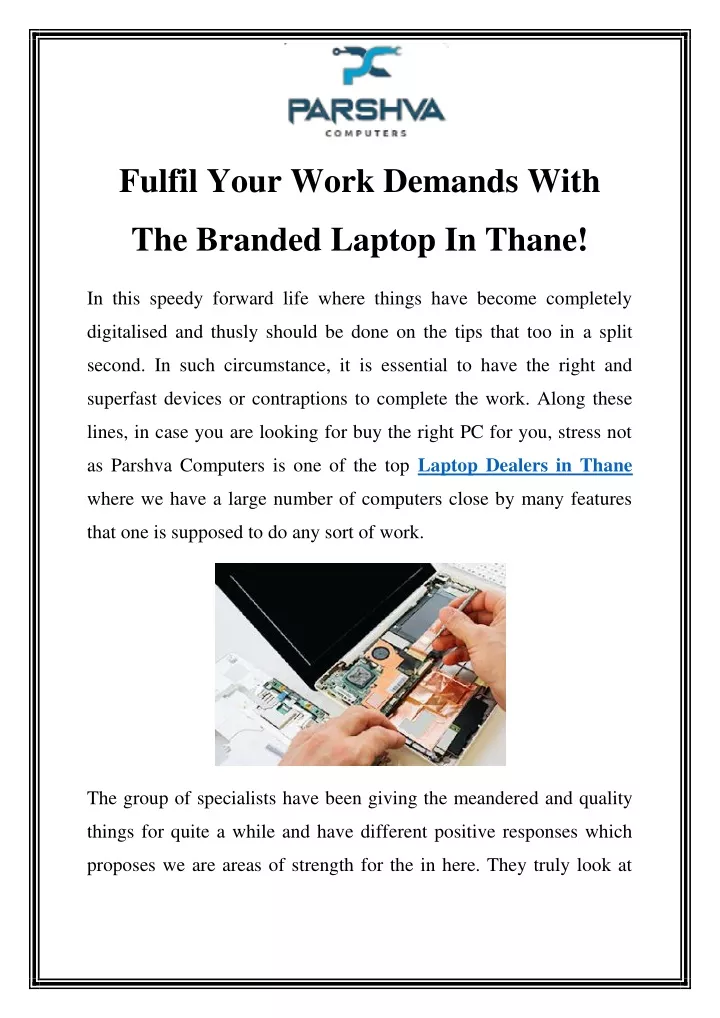 fulfil your work demands with