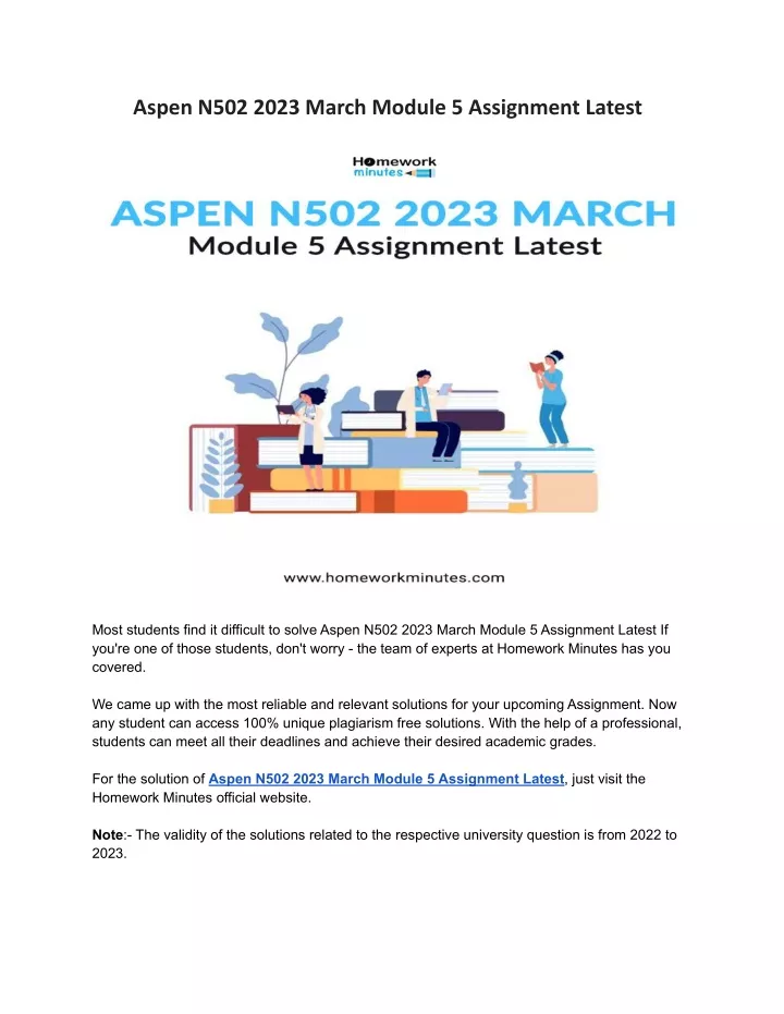 aspen n502 2023 march module 5 assignment latest