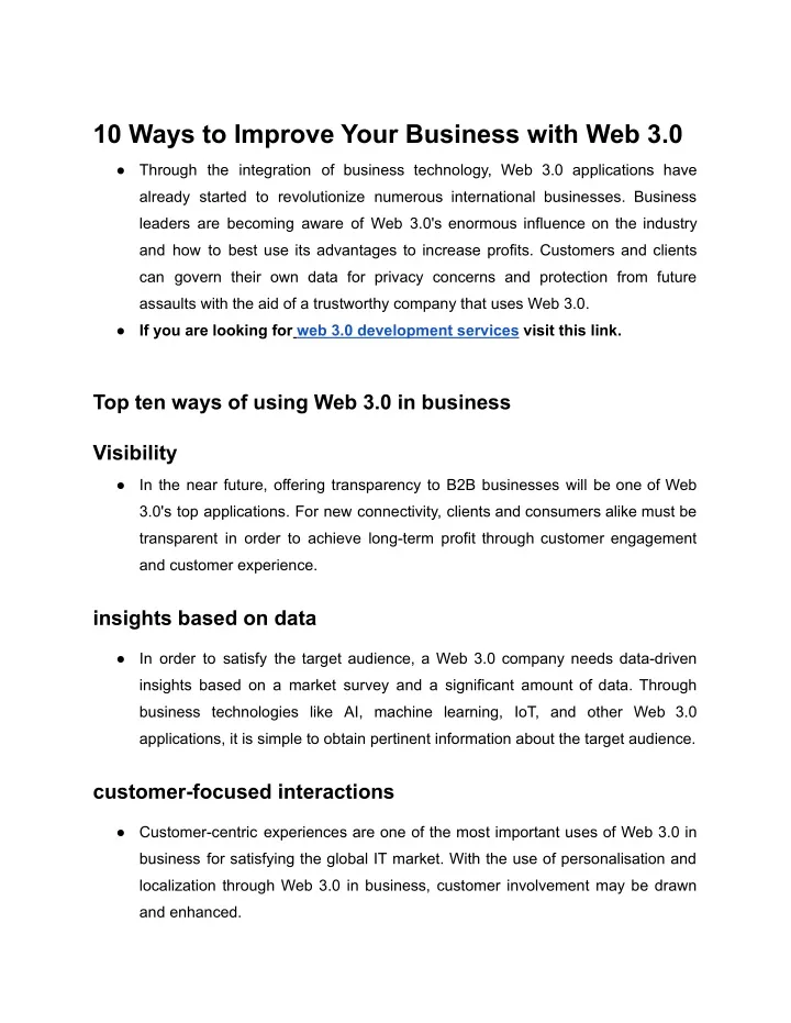 PPT - 10 Ways To Improve Your Business With Web 3.0 PowerPoint ...