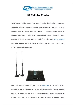 4g cellular router